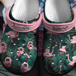Flamingo Tropical Leaves Hawaii Rubber clog Crocs Shoes