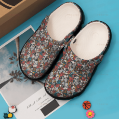 Day Of The Dead 3 Gift For Lover Rubber clog Crocs Shoes