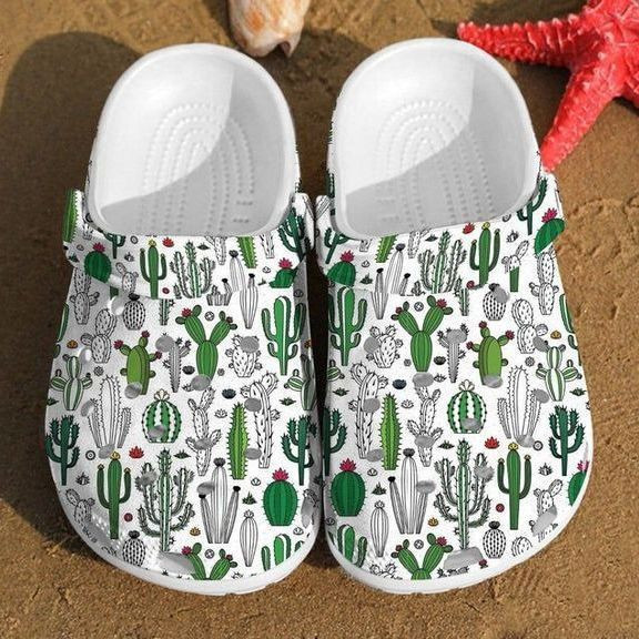 Cactus Pattern Cactus Cactus Clog Rubber clog Crocs Shoes