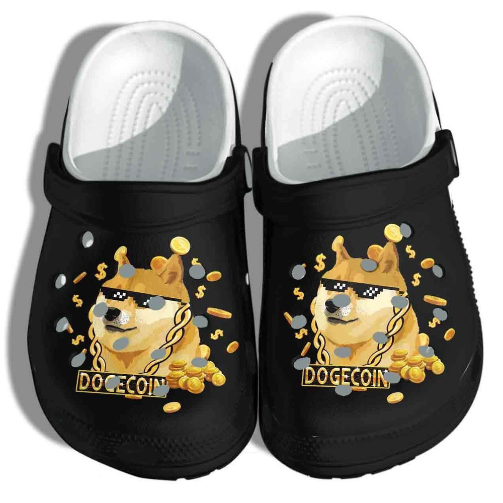 Dogecoin Cool Gift For Lover Rubber clog Crocs Shoes