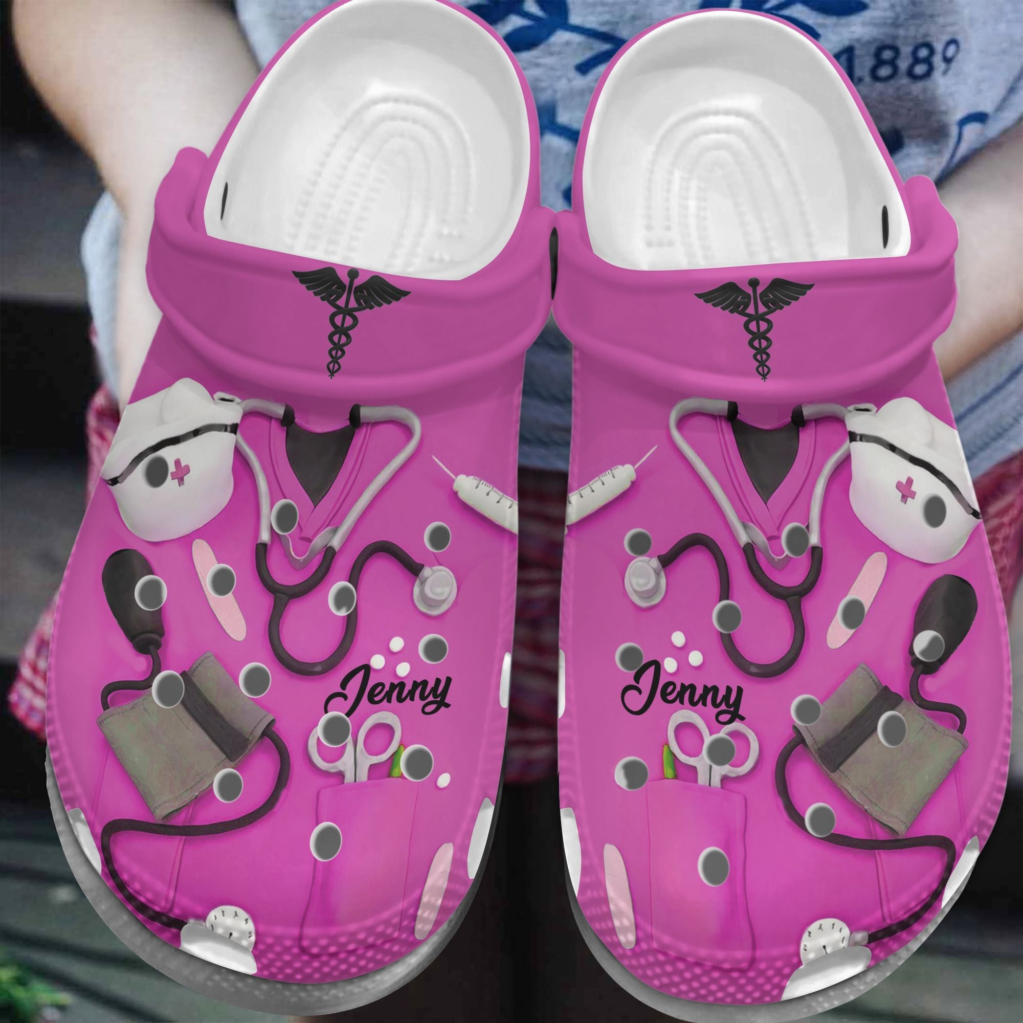Nurse Be Kind Crocs Clog Shoes Custom Name - Doctor Outdoor Crocs Clog Shoes Birthday Gift For Women Men