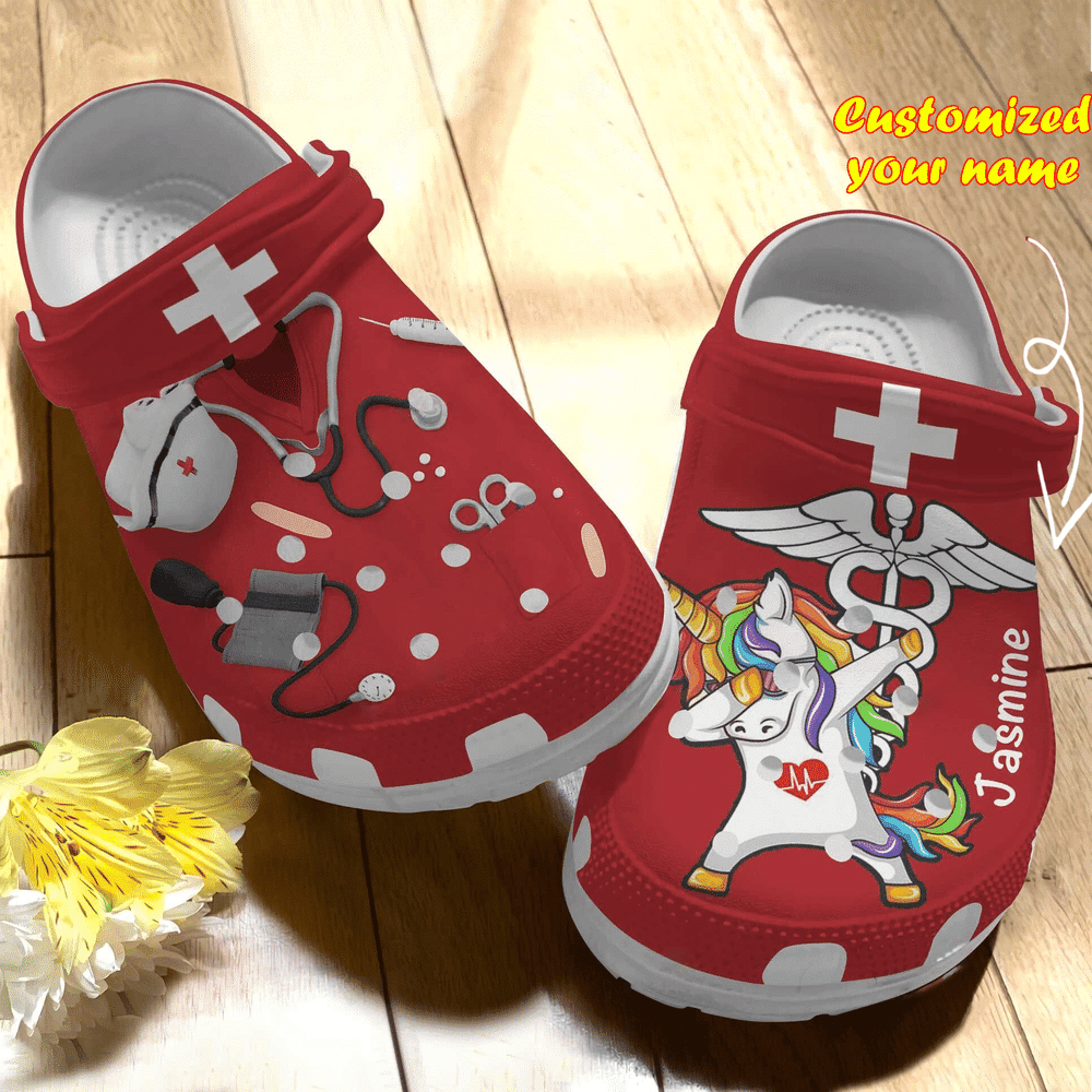 Nurse - Personalized Scrubs For Nurses And Unicorn Clog Crocs Shoes For Men And Women