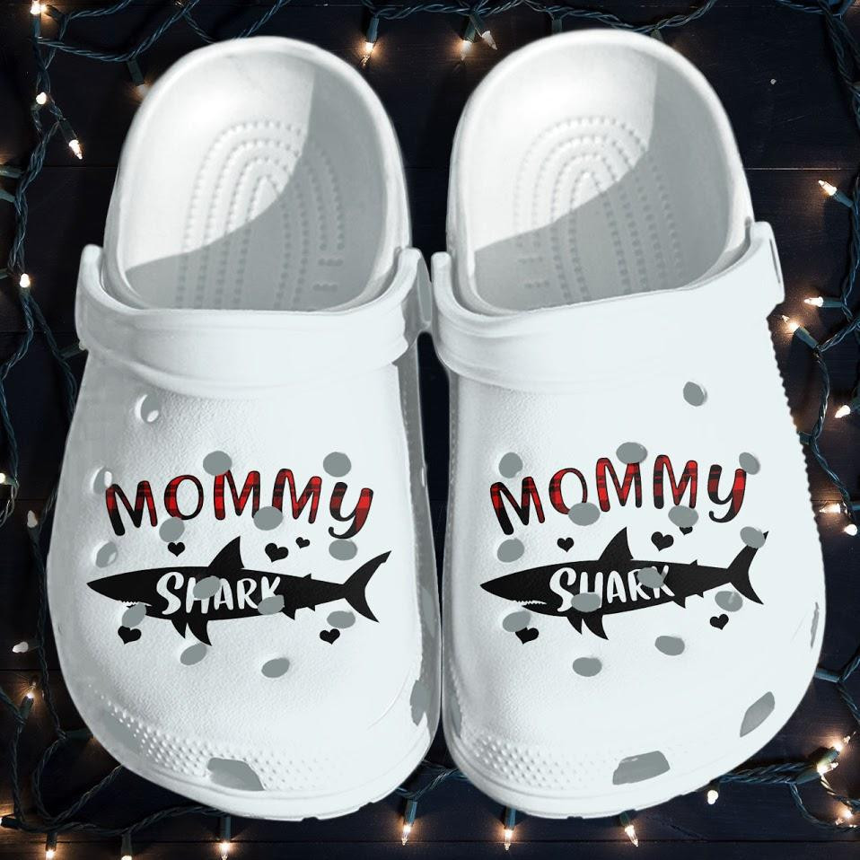 Mommy Shark Crocs Clog Shoes - Funny Shark Croc Gifts For Mom Mothers Day 2021