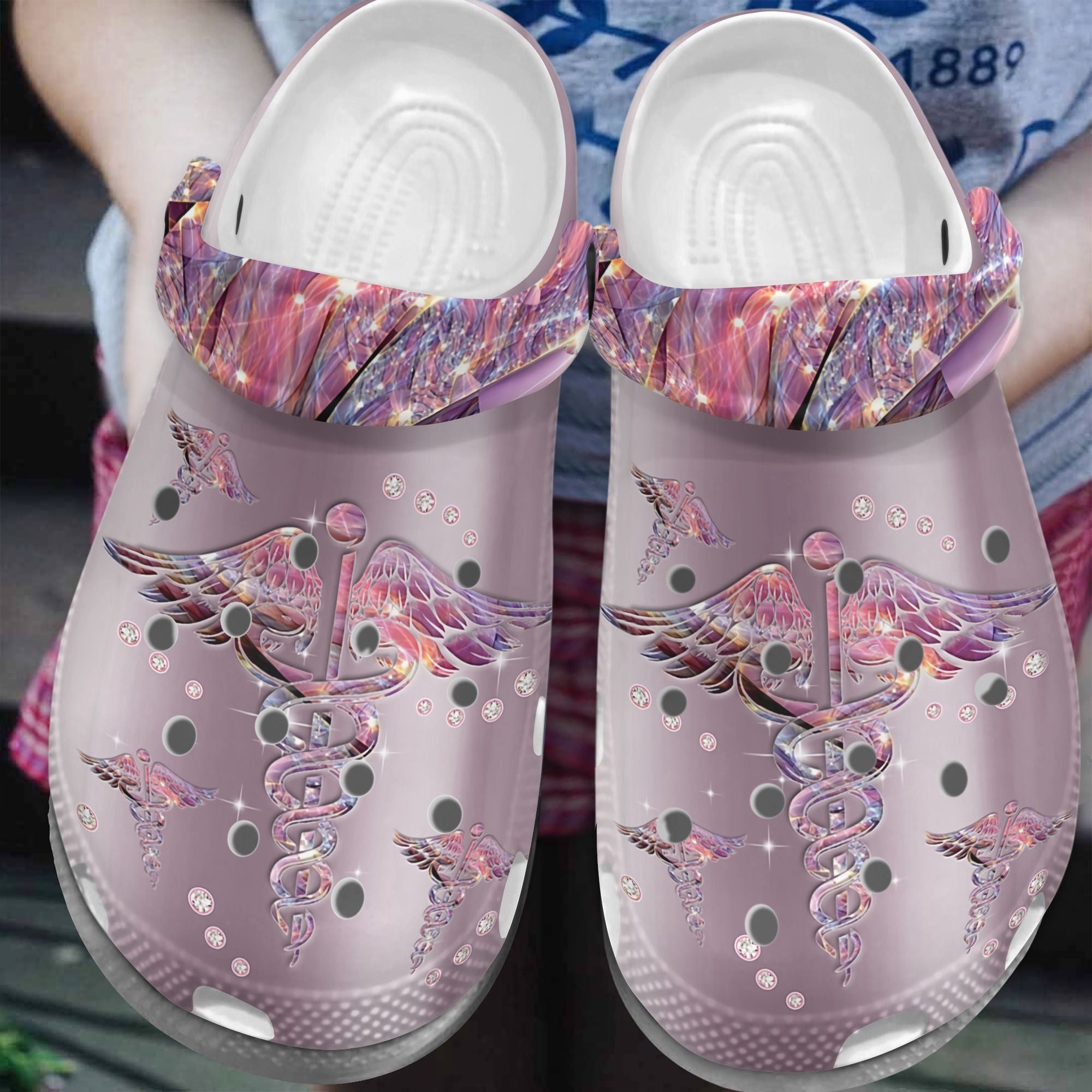 Magical World For Nurse Crocs Clog Shoes - Angel Wings Outdoor Crocs Clog Shoes Birthday Gift For Women Girl Mother Daughter Sister Friend
