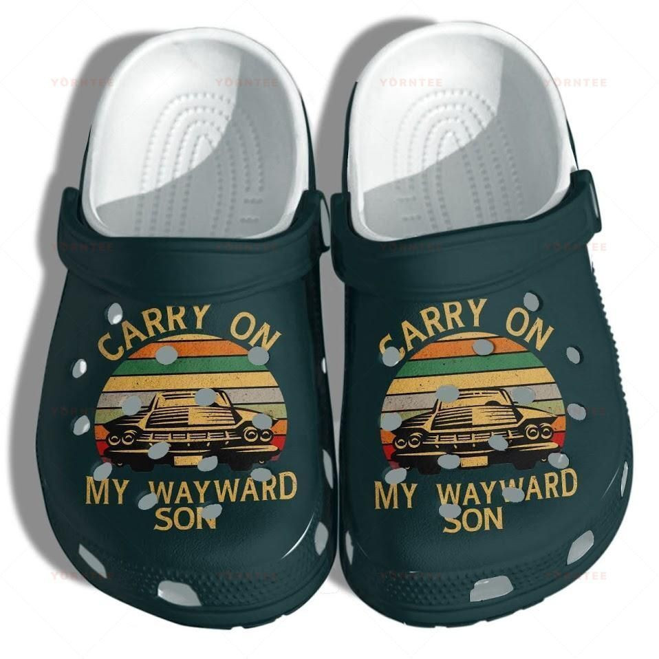 Carry On My Wayward Son Crocs Shoes - Funny Gift For Lover Rubber clog Crocs Shoes