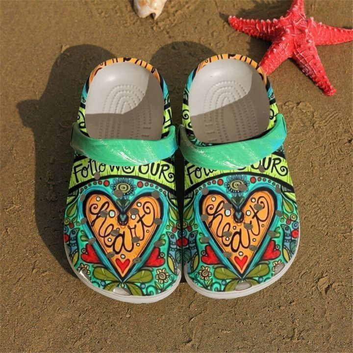 Hippie Follow Your Heart Rubber clog Crocs Shoes