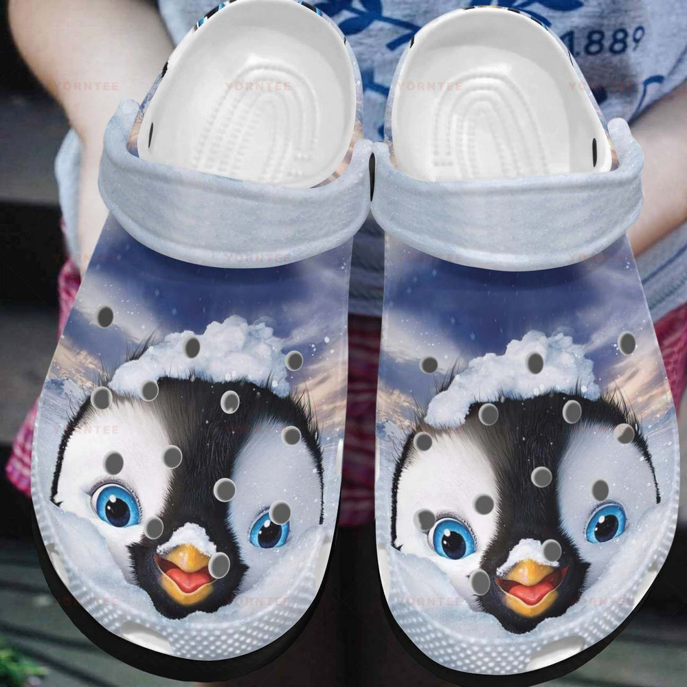 I Love Penguin Style Gift For Lover Rubber clog Crocs Shoes