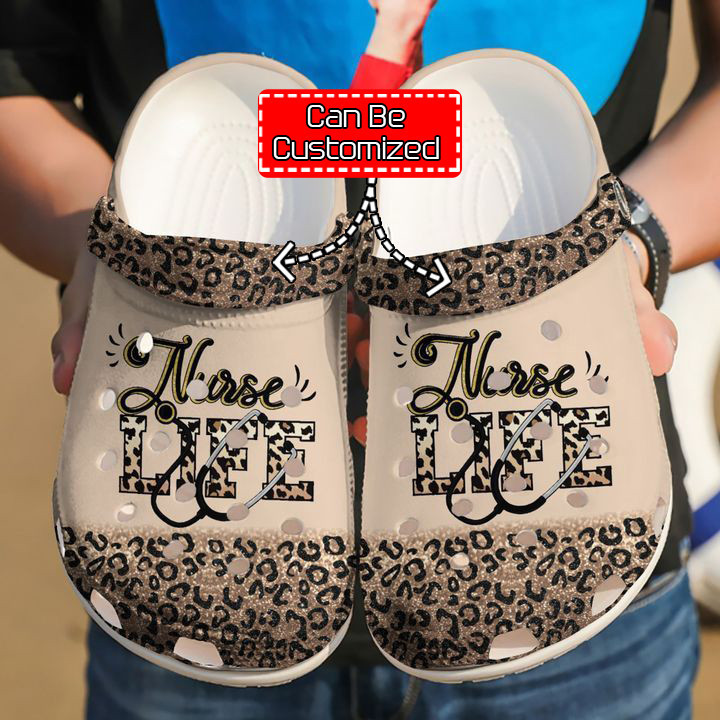Nurse - Nurse Nursing Life Cheetah clog Crocs Shoes For Men And Women
