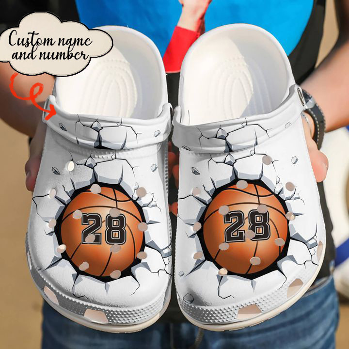 Basketball - Basketball Personalized Breaking Wall Clog Crocs Shoes For Men And Women