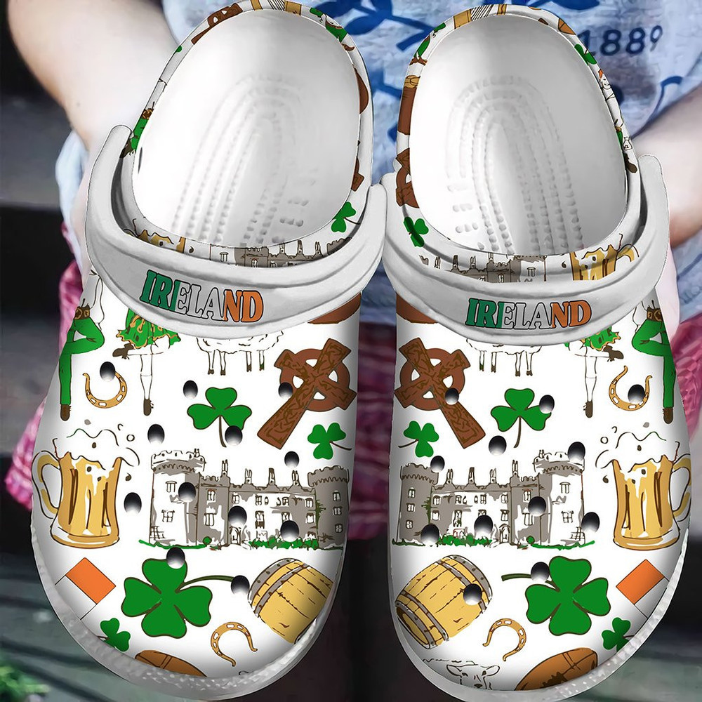 Ireland Gift For Fan Classic Water Rubber clog Crocs Shoes