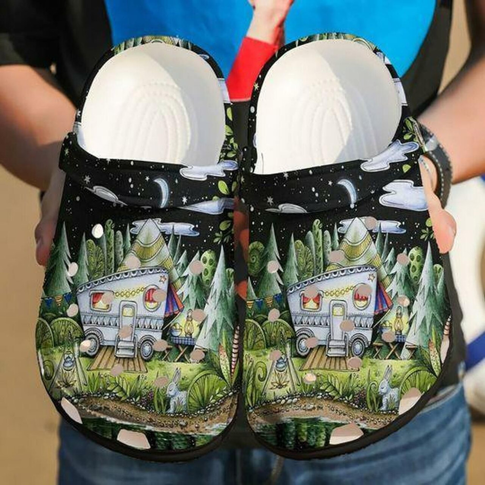 Camping Tropical Forest 13 Personalized Gift For Lover Rubber clog Crocs Shoes