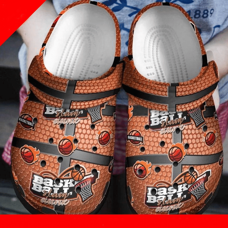 Basketball Pattern 2 Rubber clog Crocs Shoes