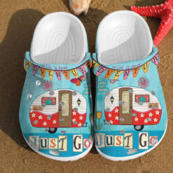 Camping Juts Go Summer Happy Camper Best Rubber clog Crocs Shoes