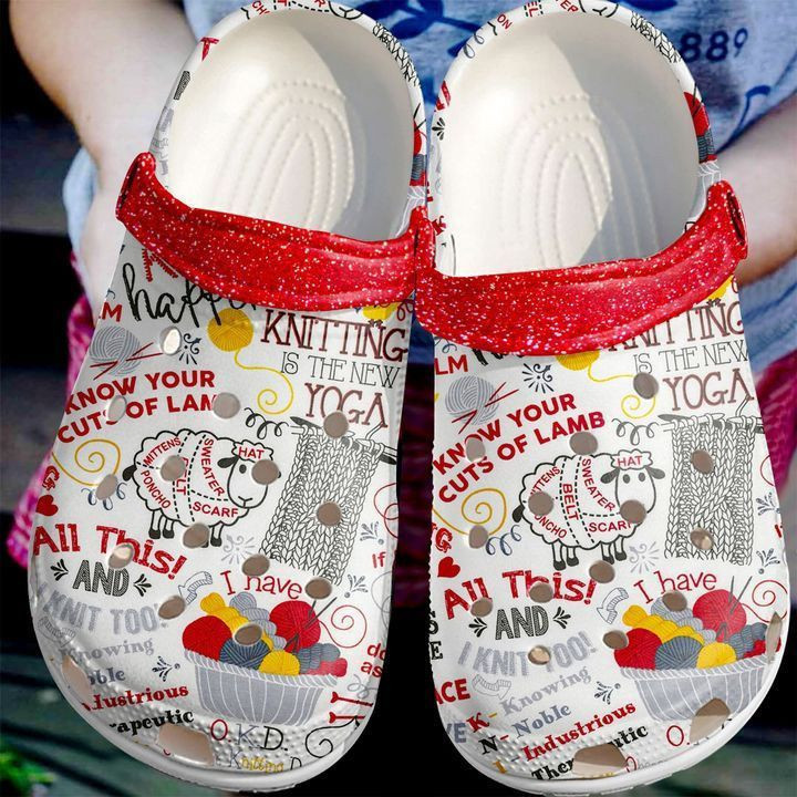 Knitting Jokes Rubber clog Crocs Shoes