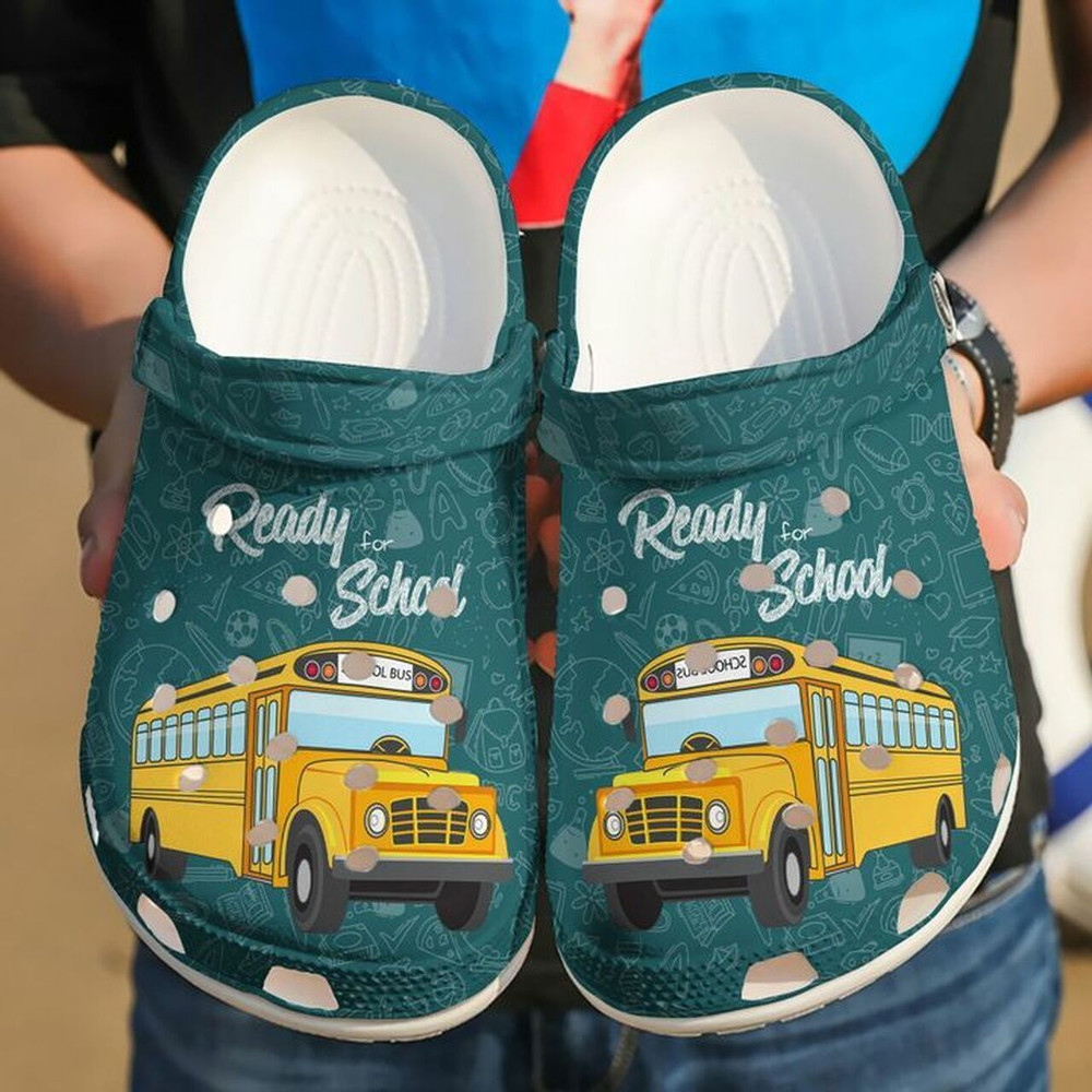 Bus Driver Ready For School 102 Gift For Lover Rubber clog Crocs Shoes