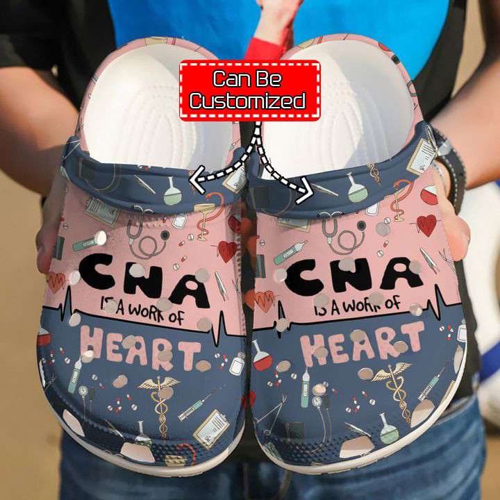 Nurse - Nurse Cna A Work Of Heart clog Crocs Shoes For Men And Women
