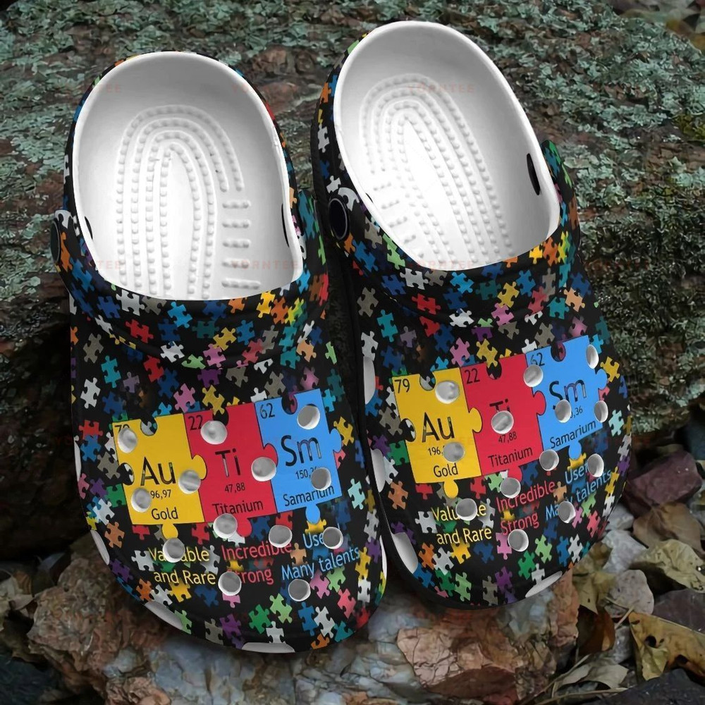 Autism Colorful 6 Gift For Lover Rubber clog Crocs Shoes