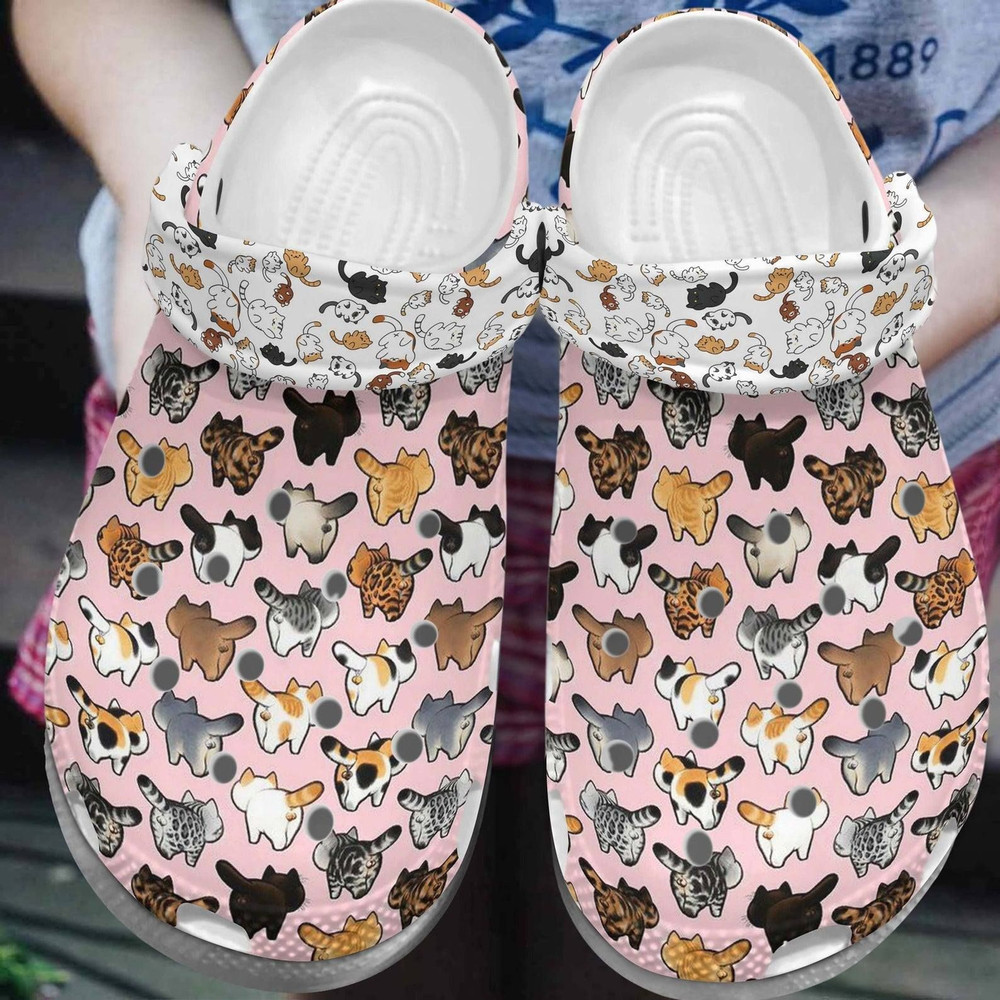 Cats Collection Cat Bottom 5 Gift For Lover Rubber clog Crocs Shoes