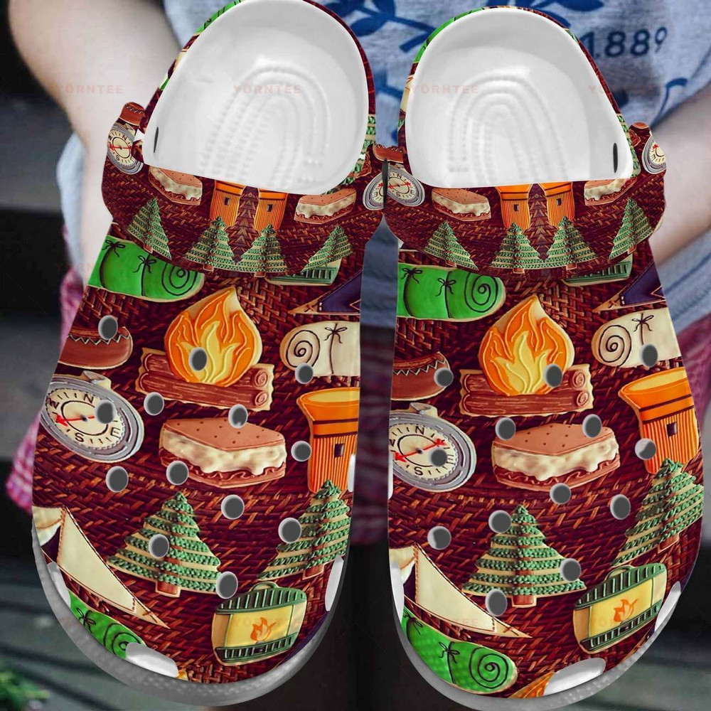 Camping Lucky Charm Gift For Lover Rubber clog Crocs Shoes