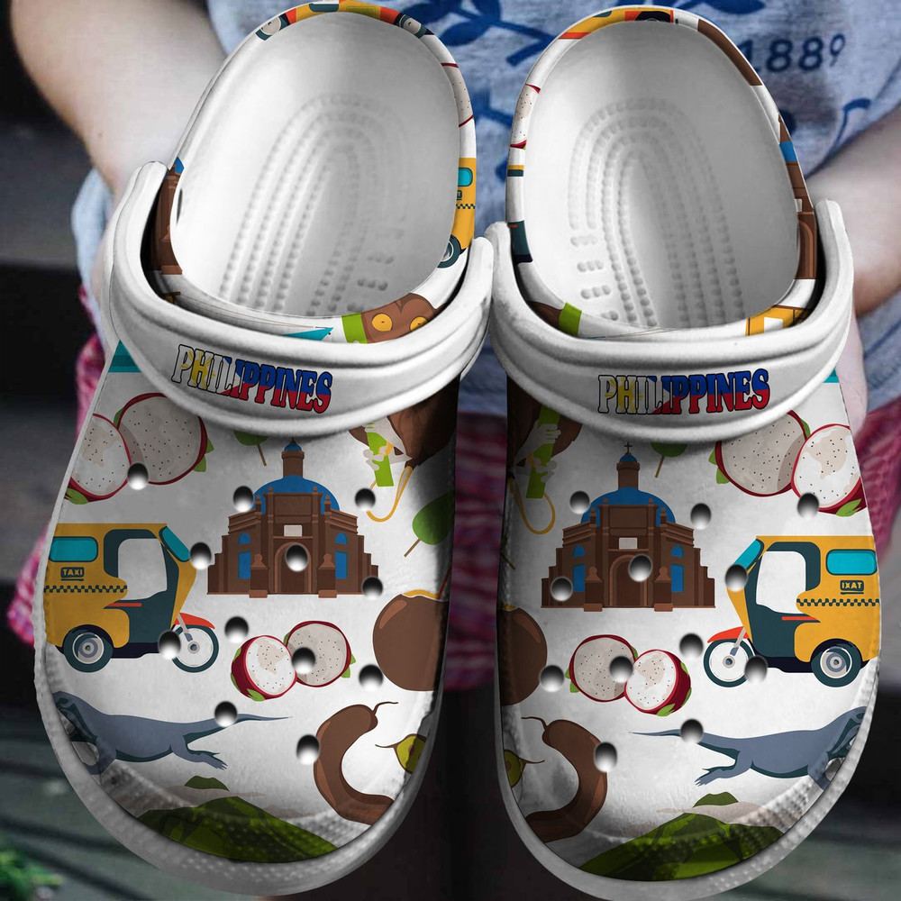 Colorful Symbols Of Filipino For Men And Women Gift For Fan Classic Water Rubber clog Crocs Shoes