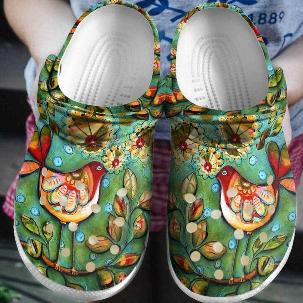 Bird Beautiful Tree 102 Gift For Lover Rubber clog Crocs Shoes