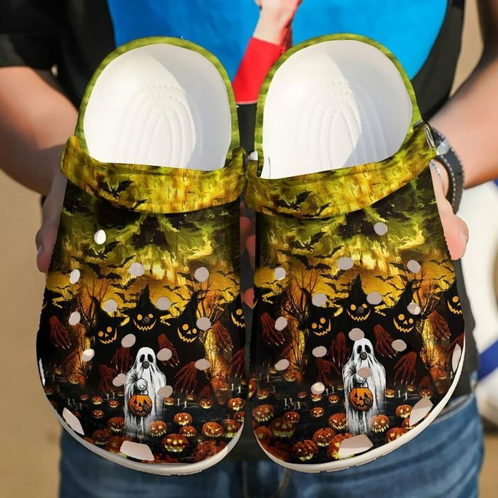 Halloween Vibe Ghosts 102 Gift For Lover Rubber clog Crocs Shoes