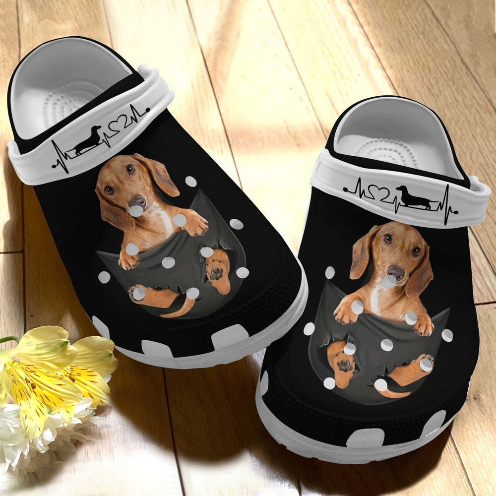 Dachshund A Lovely Rubber clog Crocs Shoes