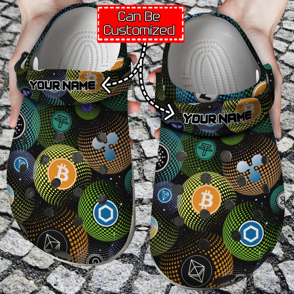 Crypto - Personalized Colorful Crypto Logo Clog Crocs Shoes For Men And Women