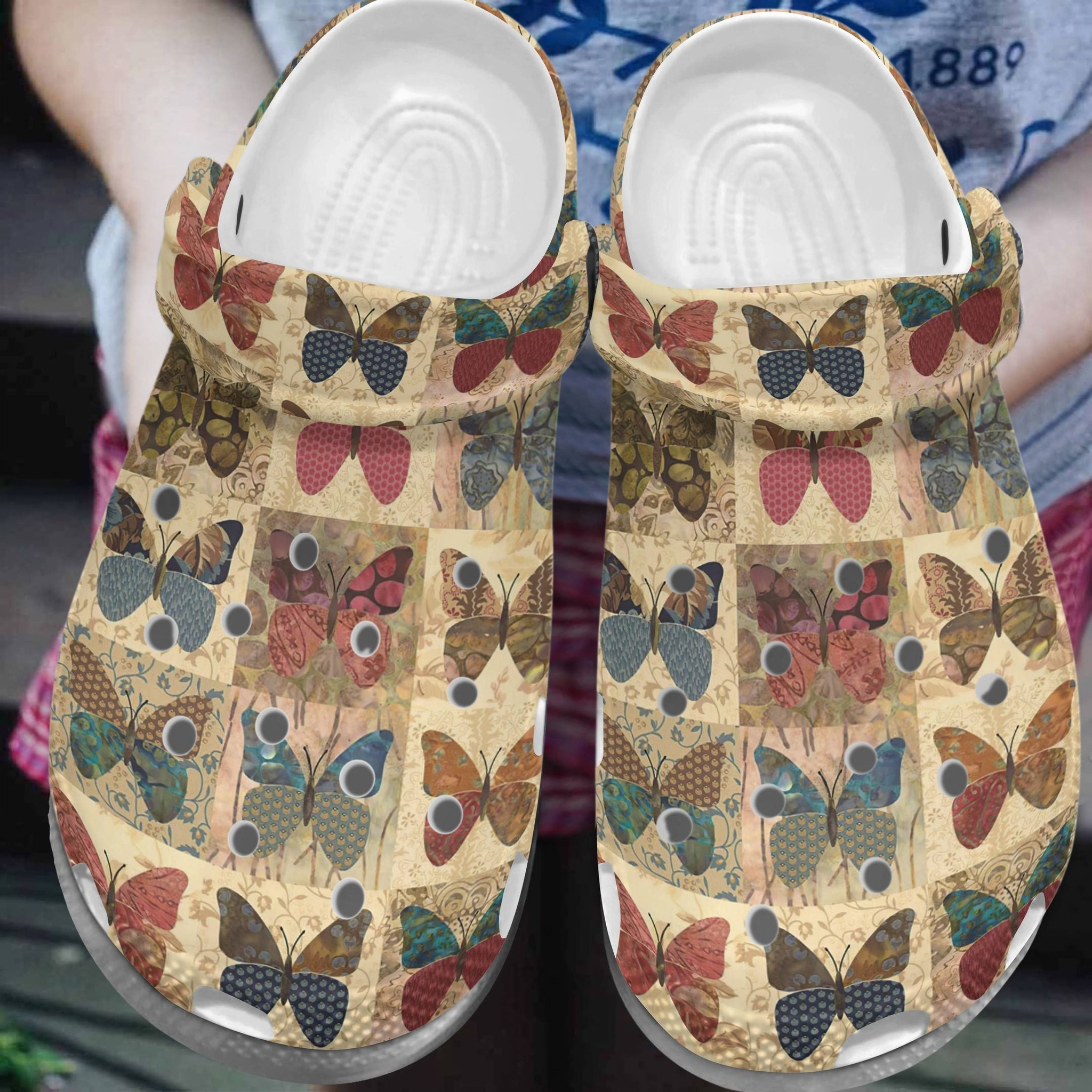 Butterfly Collection Croc Crocs Shoes For Women Men - Butterflies Crocs Shoes Crocbland Clog Gifts For Mother Day Grandma