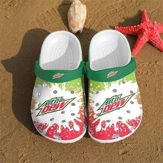 Mtn Dew Drink Power Gift Rubber clog Crocs Shoes