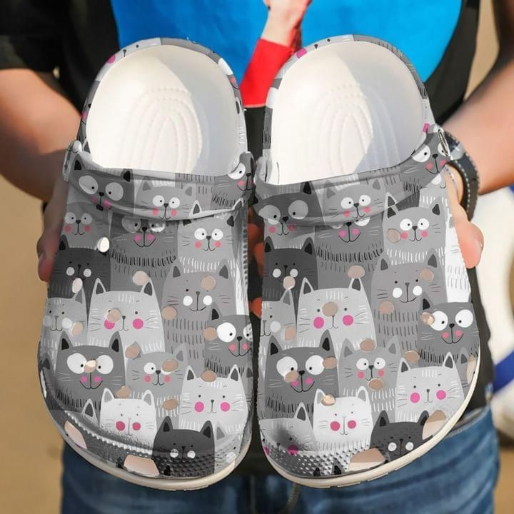 Cat Cute Gift For Lover Rubber clog Crocs Shoes