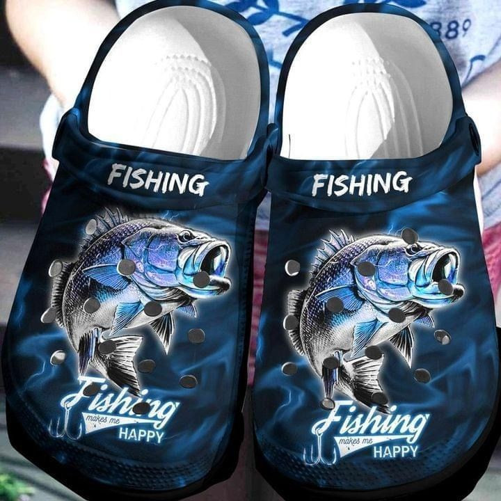 Fishing Happy Gift For Lover Rubber clog Crocs Shoes