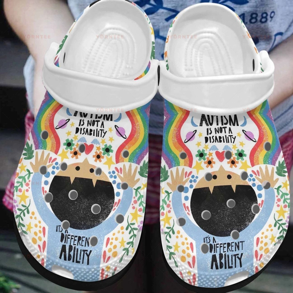 Autism Different Ability Gift For Lover Rubber clog Crocs Shoes