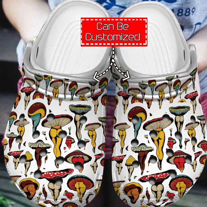 Mushroom - Dancing Mushroom Patterns Clog Crocs Shoes For Men And Women