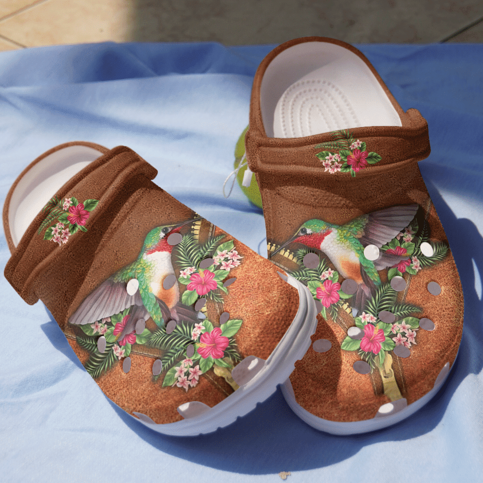 Jacket With Flower Hummingbird Outdoor Shoe Birthday Gift For Women Men Crocs Clog Shoes