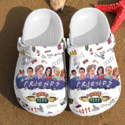 Friends Stickers Pattern For Men And Women Gift For Fan Classic Water Rubber clog Crocs Shoes