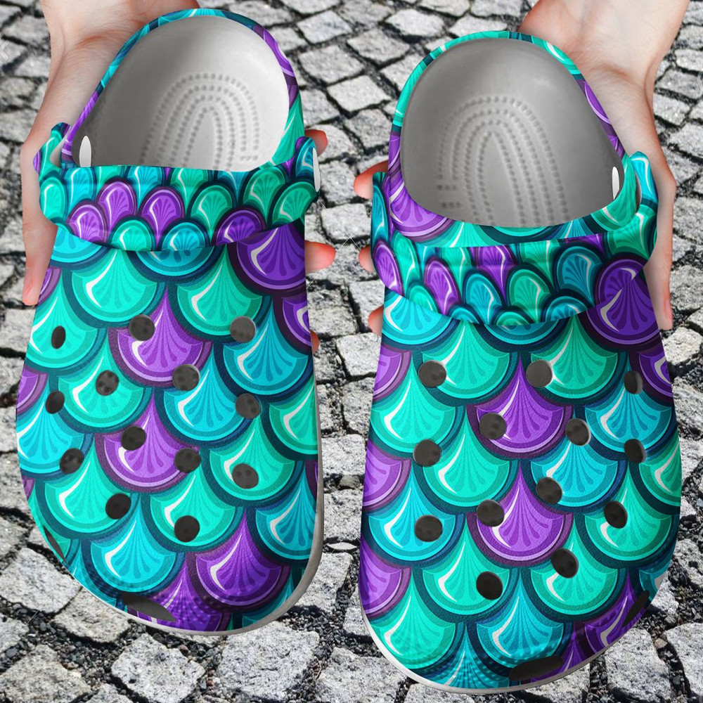 Mermaid - Mermaid Fins Colorful For Men And Women Crocs Clog Shoes