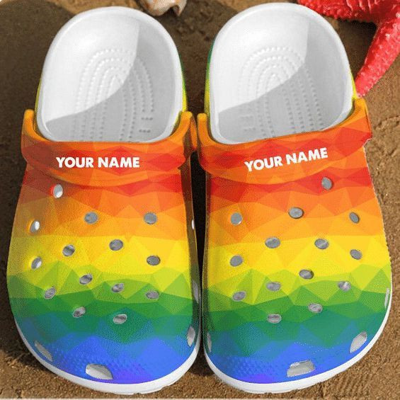 Custom Name Lgbt Rubber clog Crocs Shoes