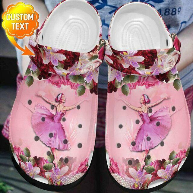 Ballet Flower Personalized 102 Gift For Lover Rubber clog Crocs Shoes