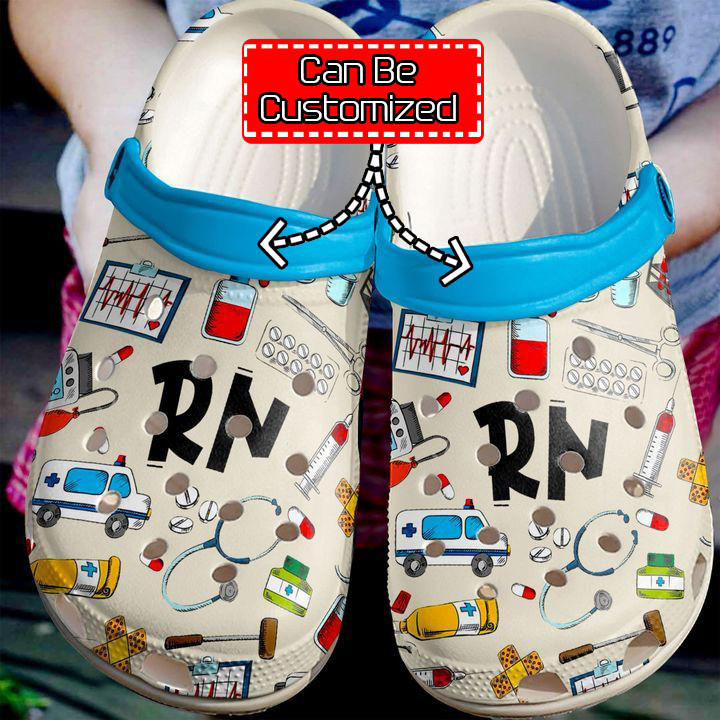 Nurse - Nurse Rn Pattern clog Crocs Shoes For Men And Women