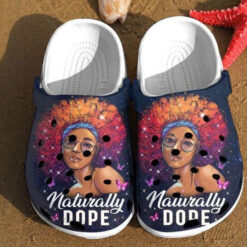 Naturally Dope Birth Month Gift Back Girl Rubber clog Crocs Shoes