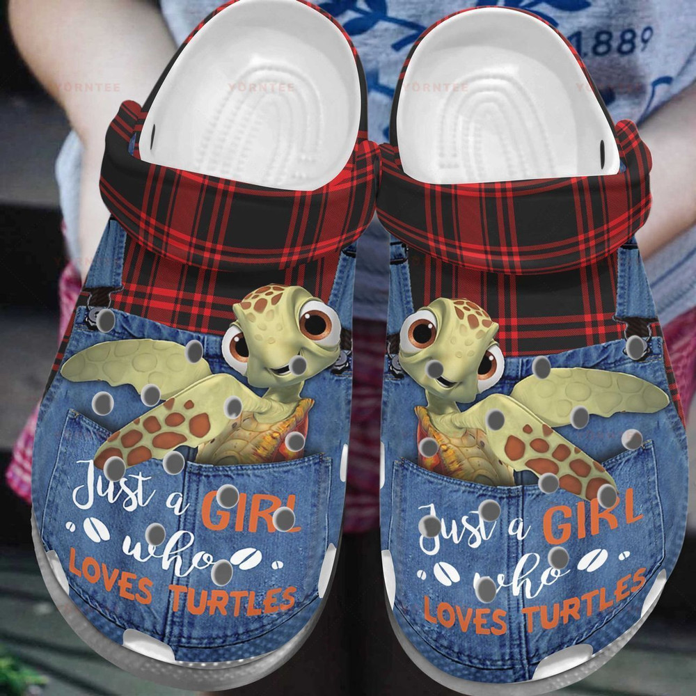 Just Love Turtles Jean 6 Gift For Lover Rubber Clog Crocs Shoes