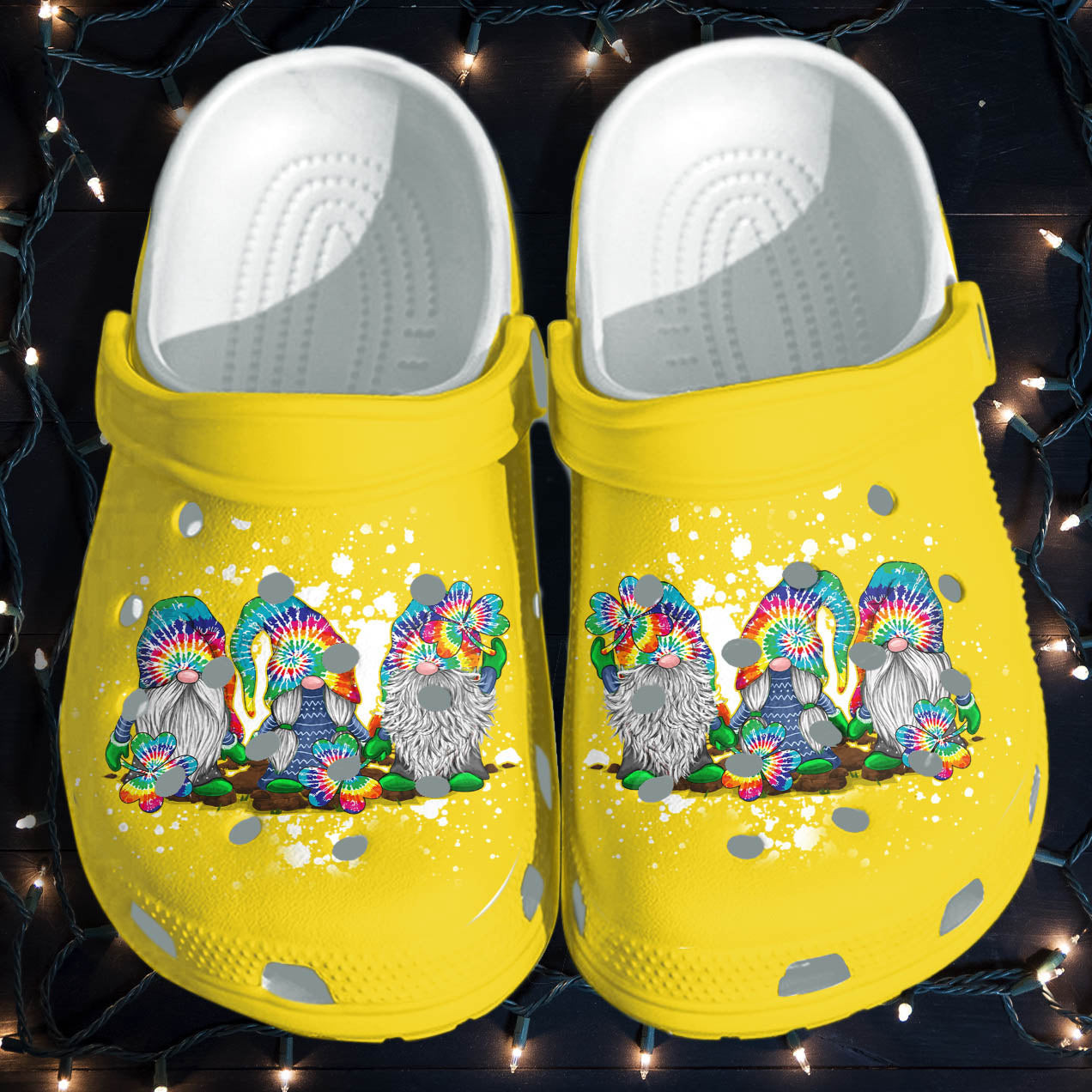 Gnomes Hippie Cute Custom Crocs Clog Shoes - Hippie Outdoor Crocs Clog Shoes Gifts For Daughter Women Girls