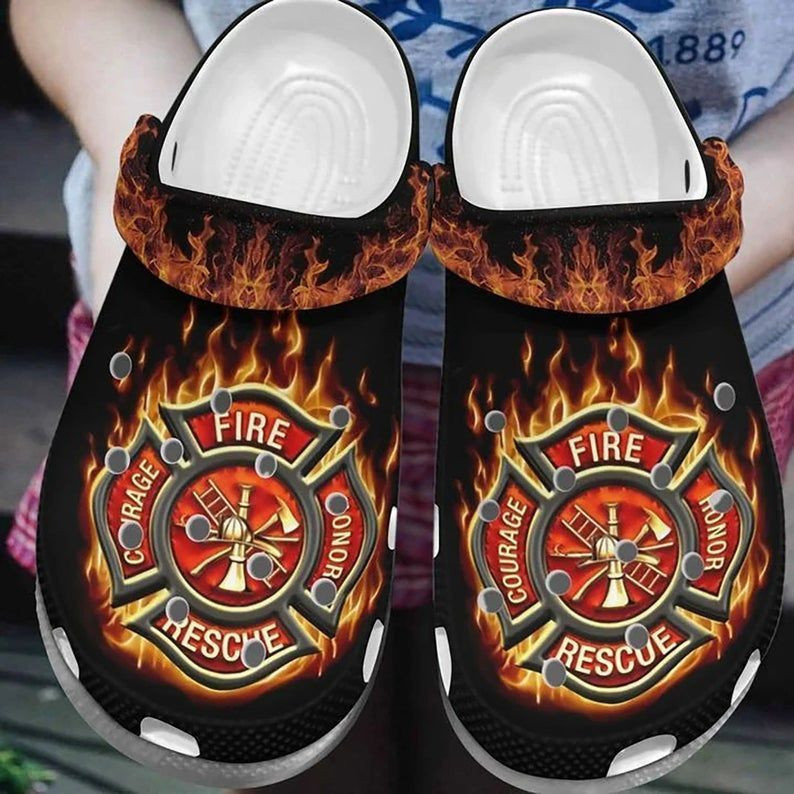 Firefighter Firefighter Crocs Shoes Proud Firefighter Rubber clog Crocs Shoes