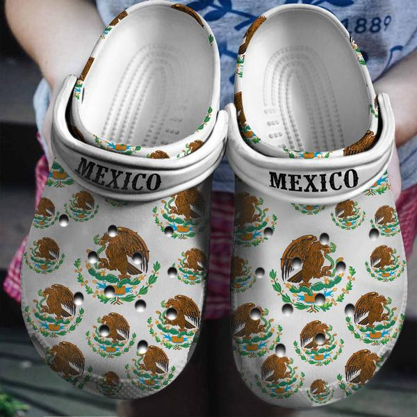 Mexico Symbol Gift For Fan Classic Water Rubber clog Crocs Shoes