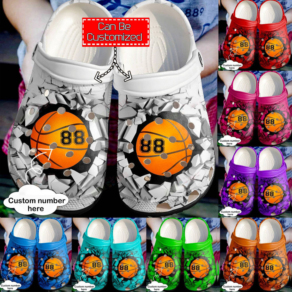 Baseball - Personalized Basketball Broken Wall Clog Crocs Shoes For Men And Women