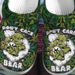 Dont Care Bear Weed Cannabis Rubber clog Crocs Shoes