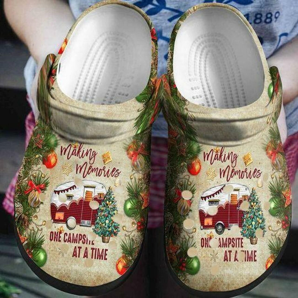 Christmas Camper Van Camping 3 Personalized Gift For Lover Rubber clog Crocs Shoes