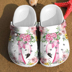 Flamingo Flower Watercolor Floral For Men And Women Gift For Fan Classic Water Rubber clog Crocs Shoes