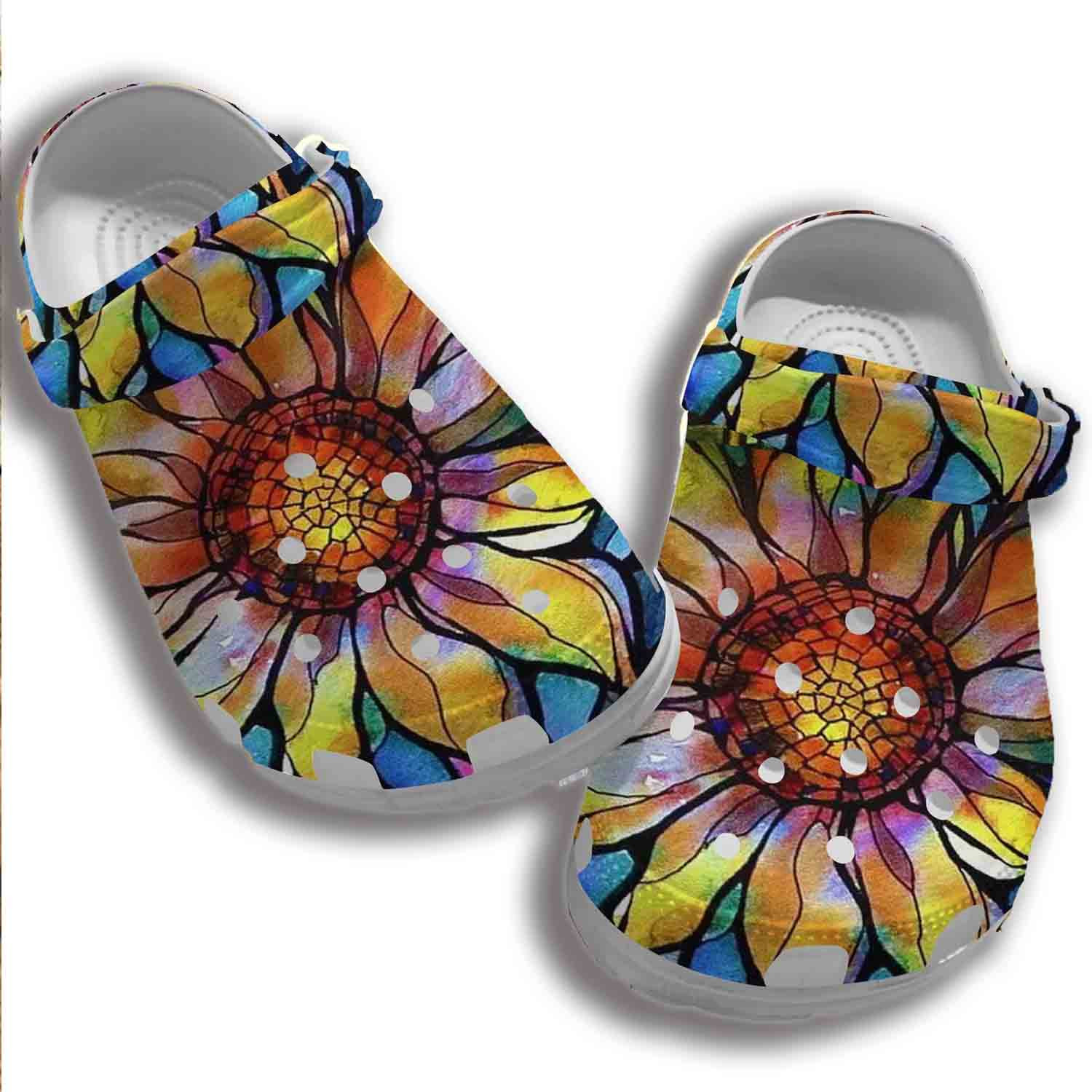 Gypsy Flower Croc Crocs Shoes Men Women - Hippie Crocs Shoes Crocbland Clog Gifts For Son Daughter